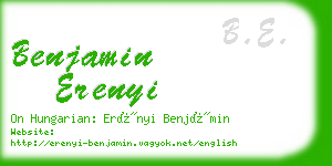 benjamin erenyi business card